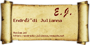 Endrédi Julianna névjegykártya